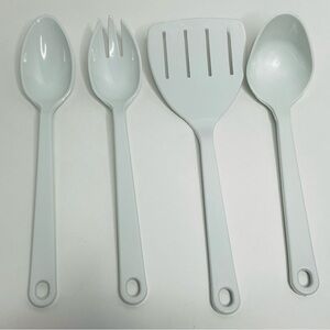 Vintage Plastic Serving Utensils Taylor Made Spatula Ladle Spoon Set Of 4 New